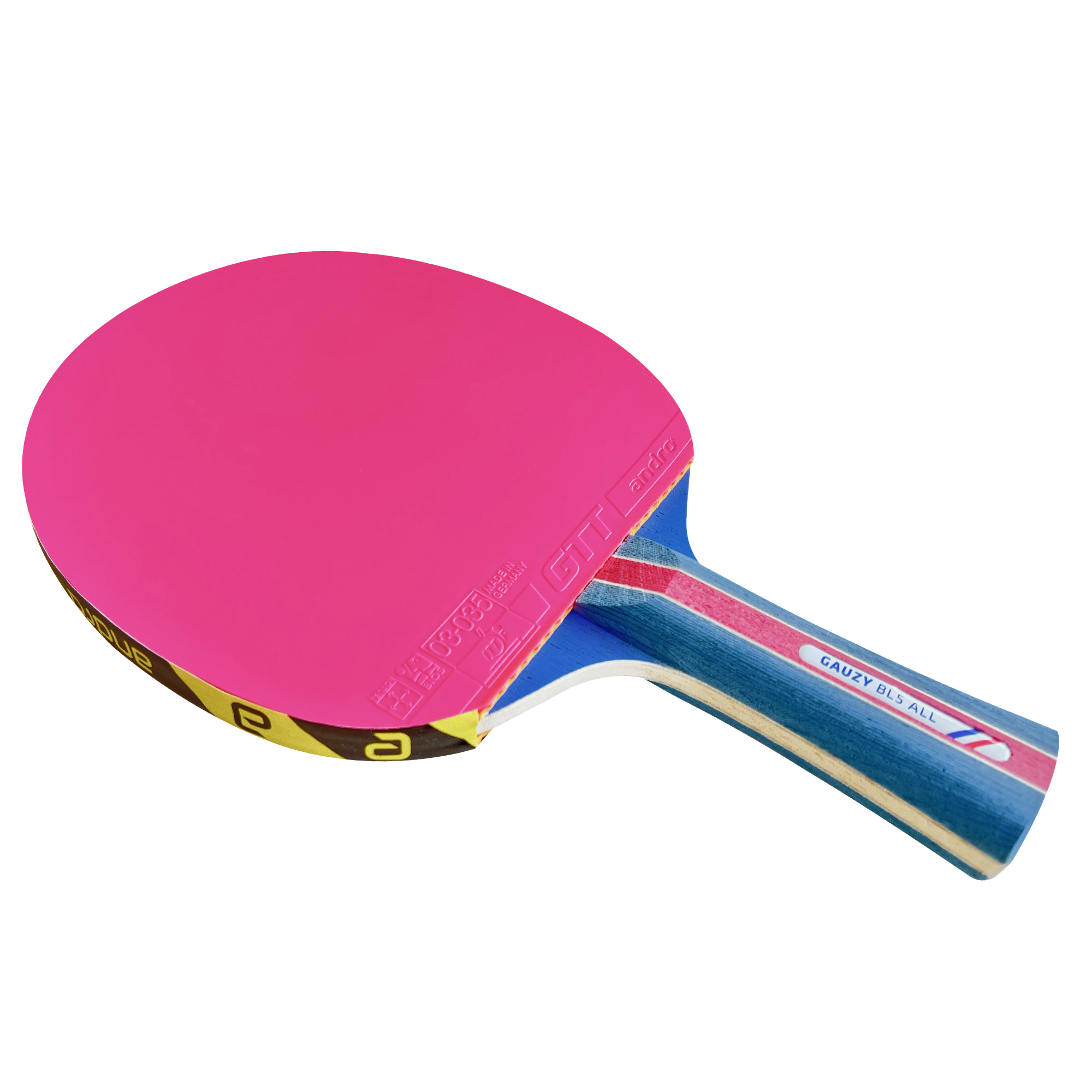 andro Komplettschläger G 300 P, Tischtennis Belag Pink, Farbig, Bunt TT-Xpert Tischtennis Onlineshop